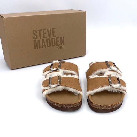 Steve Madden Faux Fur Slide Sandal Size 13 - Picture 7 of 15